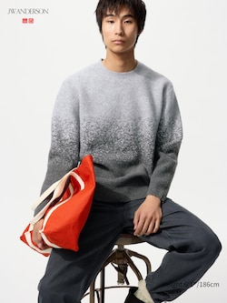 Soufflé Yarn Crew Neck Jumper (Gradient)