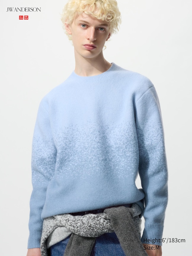 Soufflé Yarn Crew Neck Jumper (Gradient)
