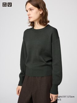 Double Faced Knit Crew Neck Jumper