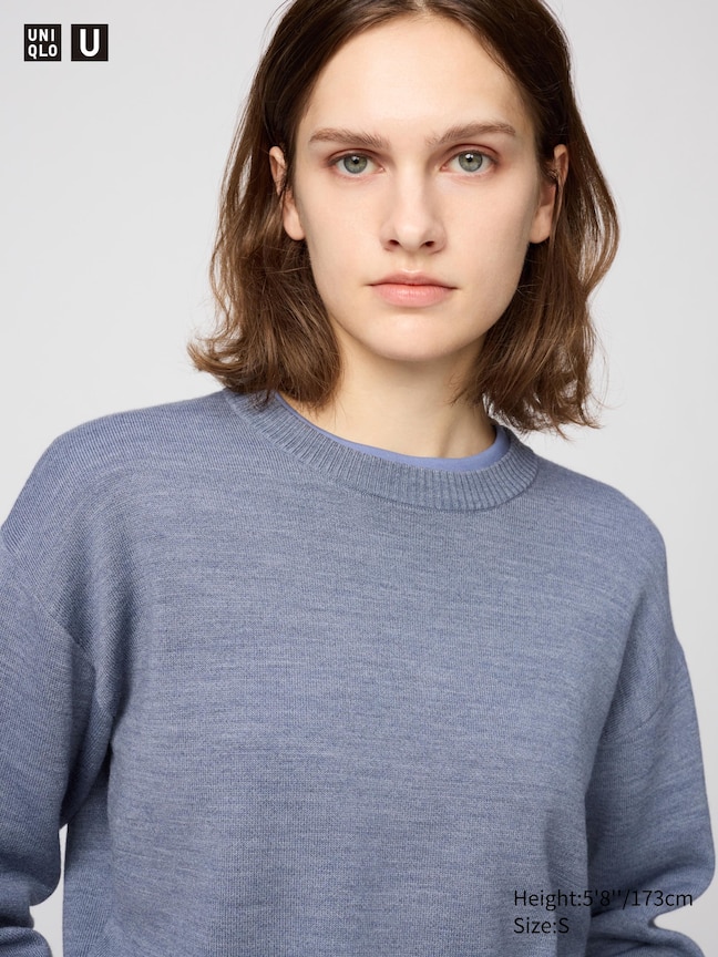 Double Faced Knit Crew Neck Jumper