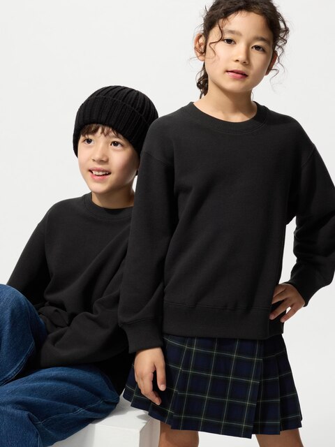 Uniqlo Zwart - Ultra Stretch Sweatshirt - 11-12 Jaar (150Cm)