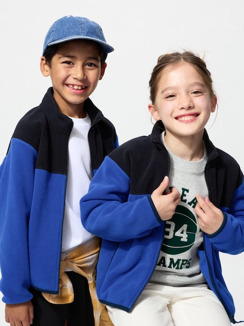 Uniqlo Blauw - Fleece Vest (Colour-Block) - 3-4 Jaar (110Cm)