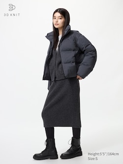 3D Knit Seamless Soufflé Yarn Skirt