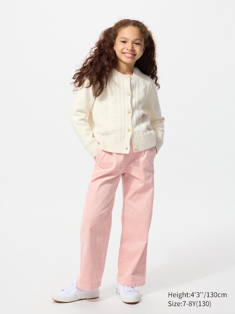 Uniqlo Roze - Wijde Corduroy Broek - 11-12 Jaar (150Cm)