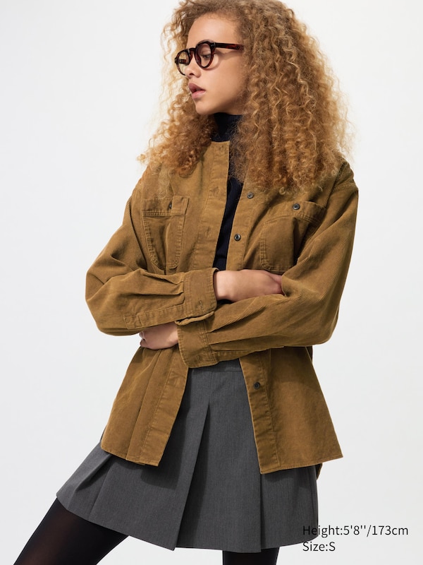 Corduroy Long Shirt Jacket