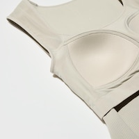 Ribbed Square Neck Sleeveless Bra Top