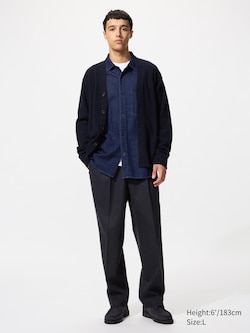 Pleated Wide Trousers (Brushed Jersey)