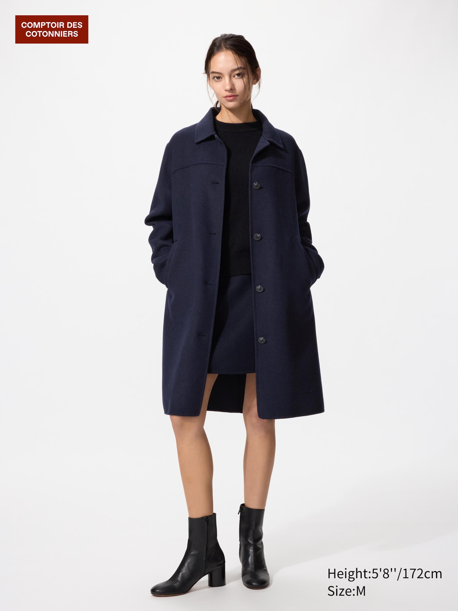 ジャケット・アウター loose wool blend soutien collar coat Soutien Collar Coat | UNIQLO US