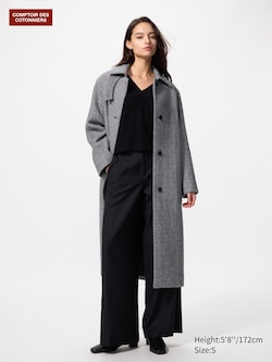 Cappotto Misto Lana Taglio Lungo