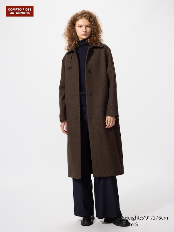 Wool Blend Long Coat