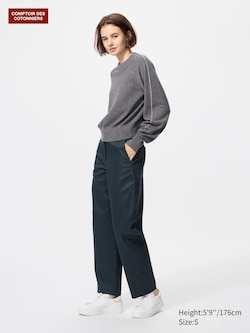 Pantalón algodón lyocell barrel leg