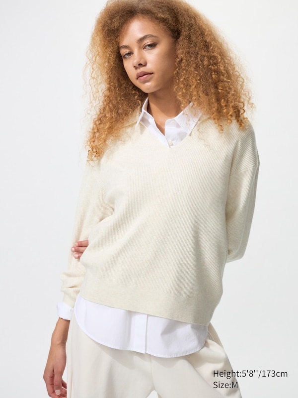 Washable Knit Ribbed Polo Jumper