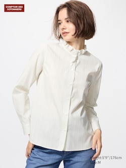 Cotton Blend Shirt (Frill)