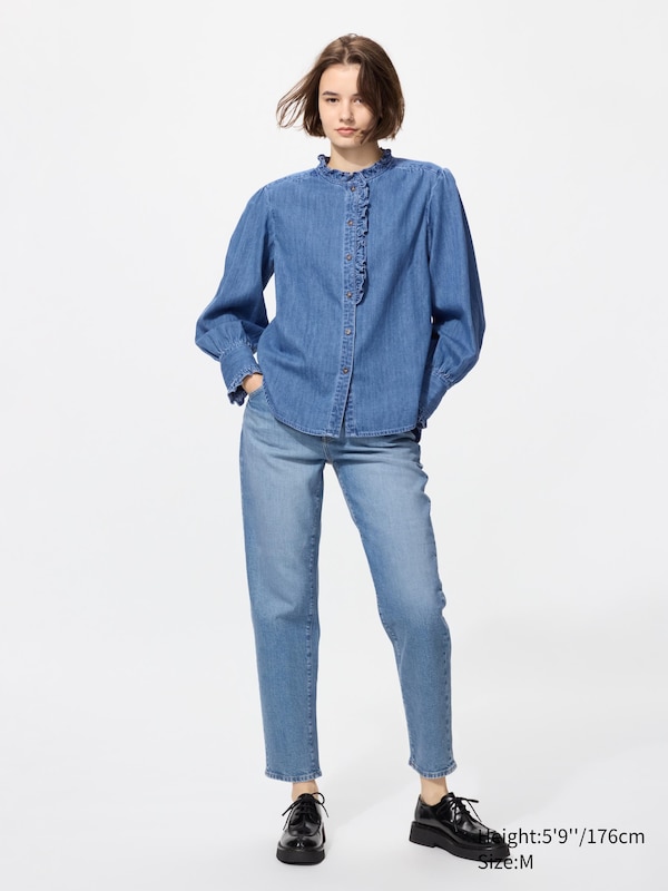 Denim Overhemd (Volantes)