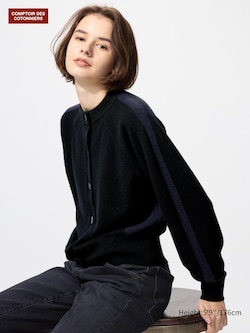 100% Cashmere Crew Neck Cardigan