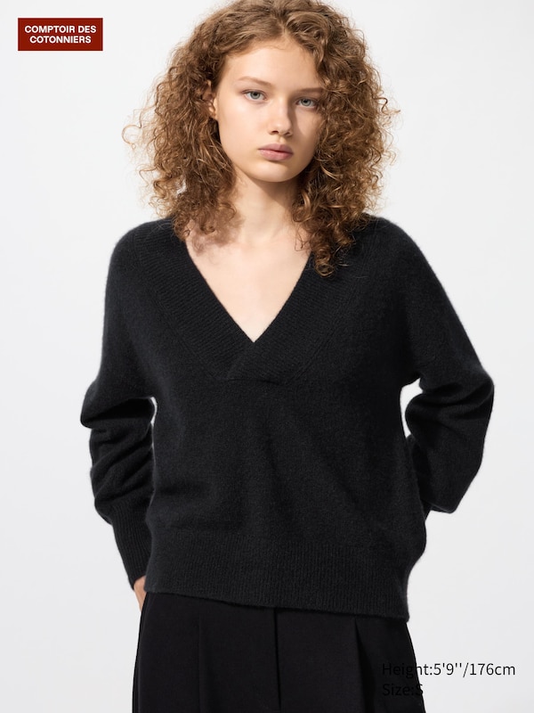 100% Cashmere V Neck Jumper