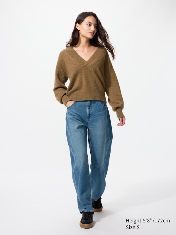 100% Cashmere V Neck Jumper