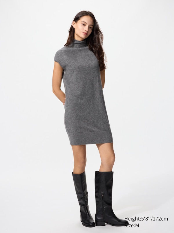 100% Cashmere Sleeveless Midi Dress