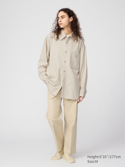 Camicia Twill Oversized con Tasche