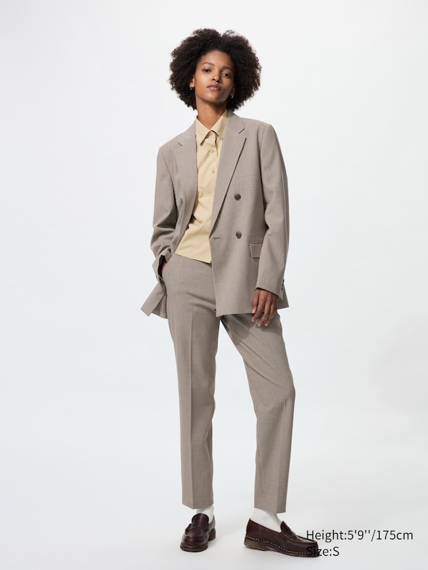 Smart Ankle Trousers (Check, Longer)