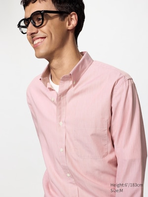 Broadcloth Regular Fit Shirt (Button-Down Collar, Hairline)