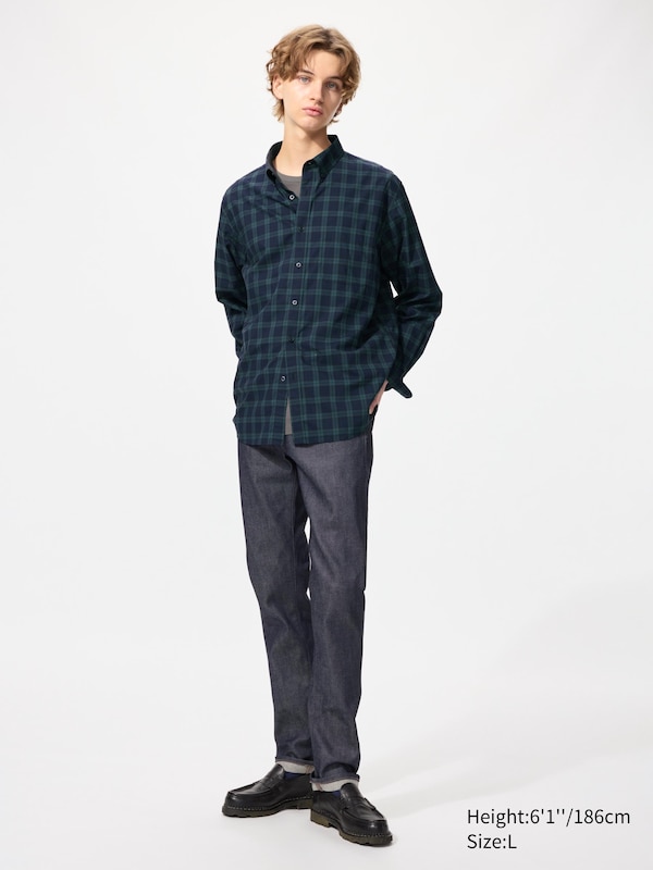 Broadcloth Regular Fit Shirt (Button-Down Collar, Check)