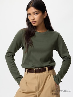 Smooth Stretch Cotton T-Shirt (Long Sleeve)