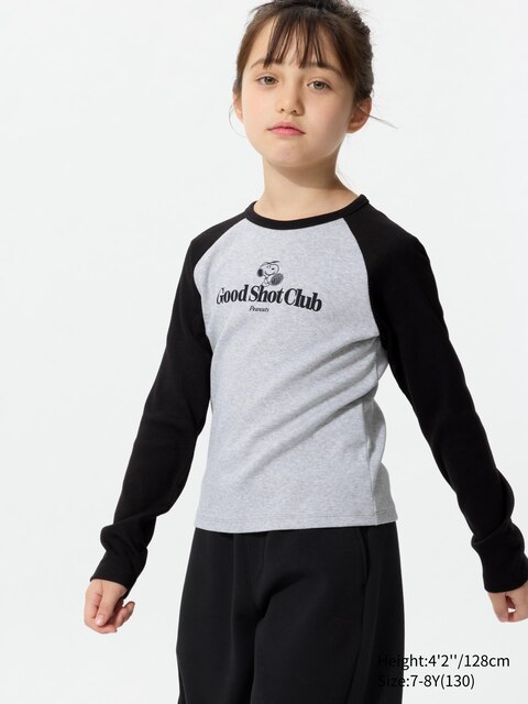 Uniqlo Zwart - Peanuts Ut Longsleeve - 3-4 Jaar (110Cm)