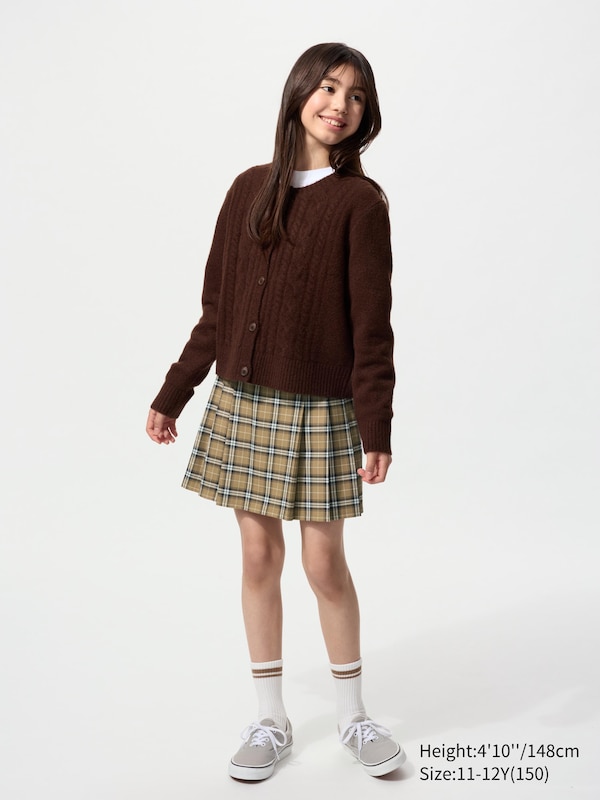 Pleated Mini Skort (Check)