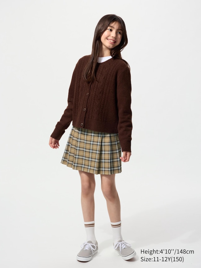 Pleated Mini Skort (Check)