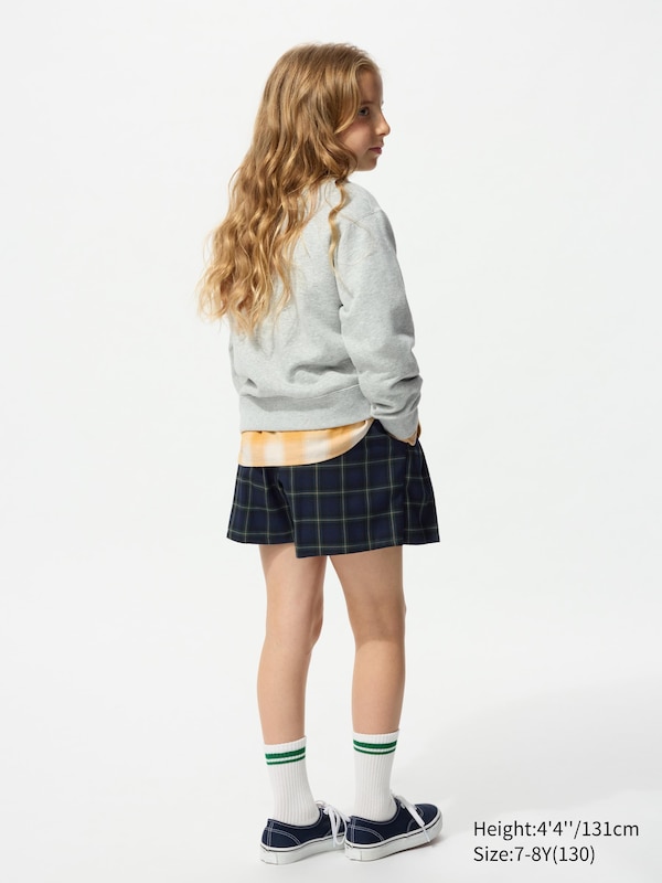 Pleated Mini Skort (Check)