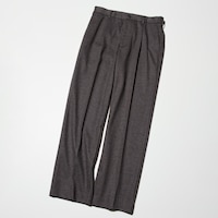 Pleated Wide Trousers (Houndstooth)
