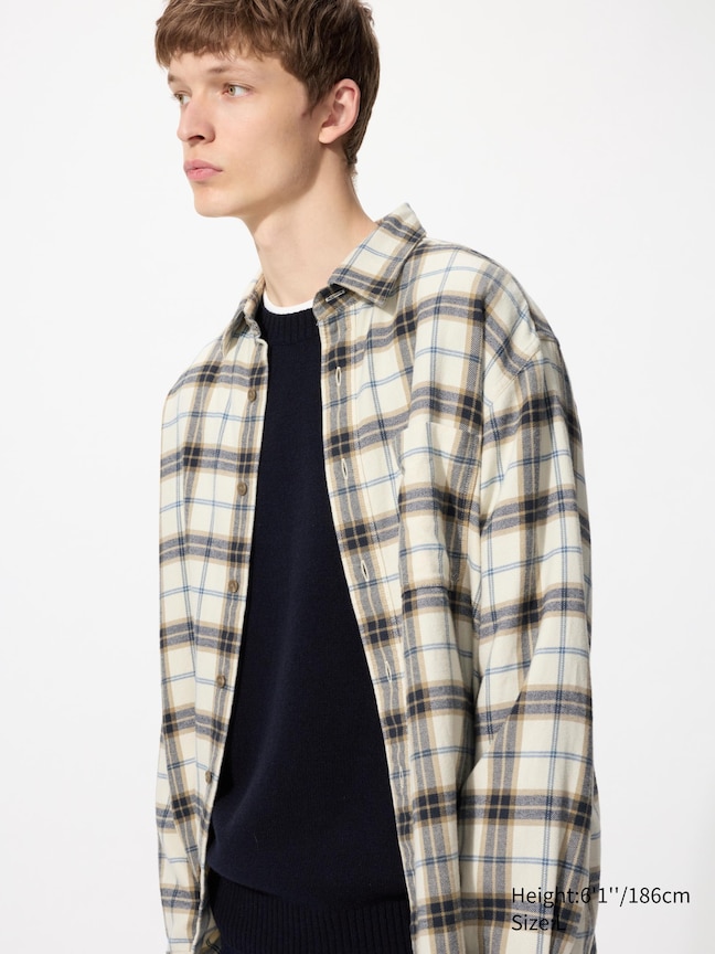 Flannel Shirt (Check, Regular Collar)