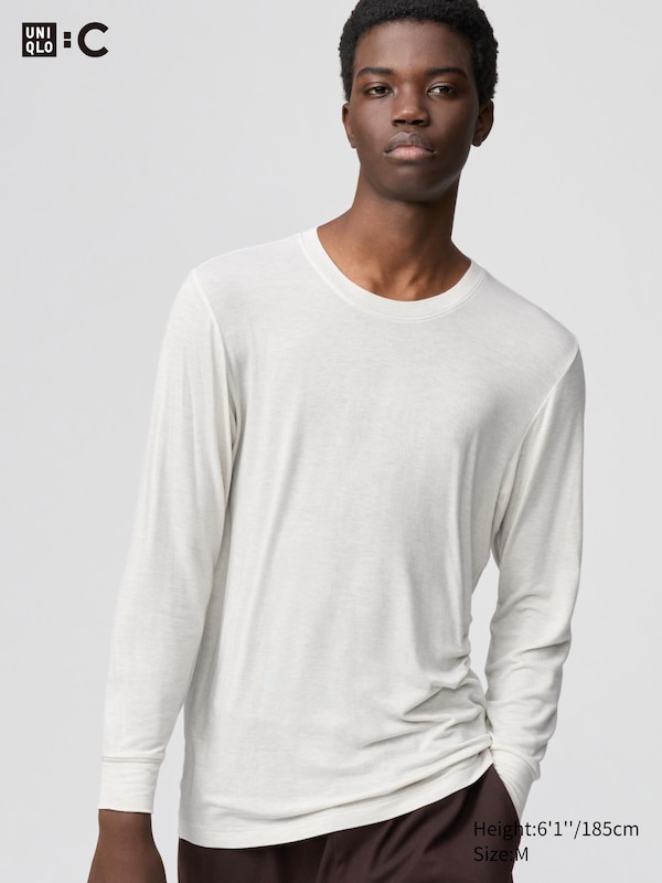 HEATTECH Extra Warm Cashmere Blend Crew Neck T-Shirt (Long Sleeve)