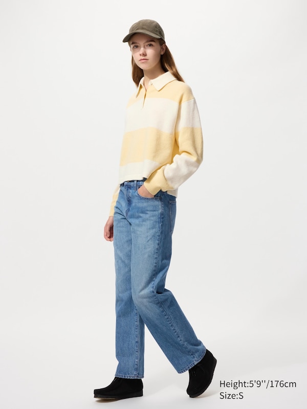 Lambswool Polo Jumper (Stripe)