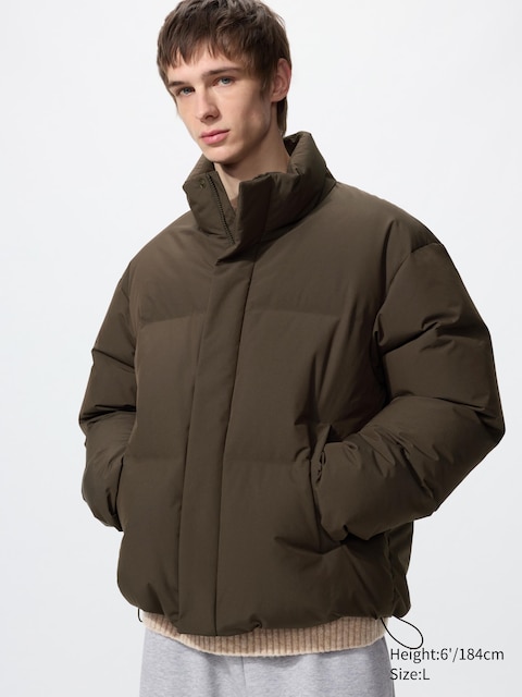 Uniqlo - Chaqueta Plumas Sin Costuras - S Marrón Oscuro Hombre