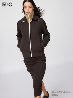 Milano Ribbed Full-Zip Cardigan