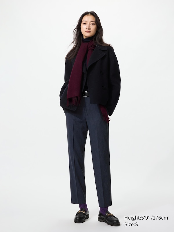 Smart Ankle Trousers (Striped, Longer)
