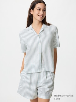 Linen Cotton Shorts (Striped)