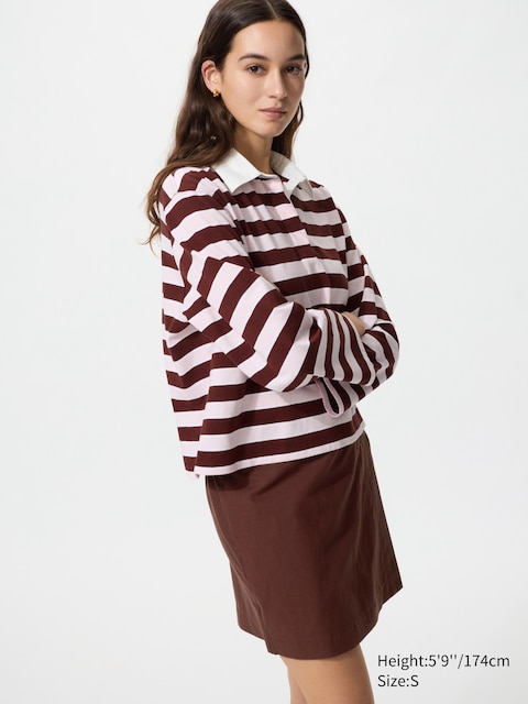 Uniqlo - Jupe-Short En Lin Mélangé - Bordeaux - S