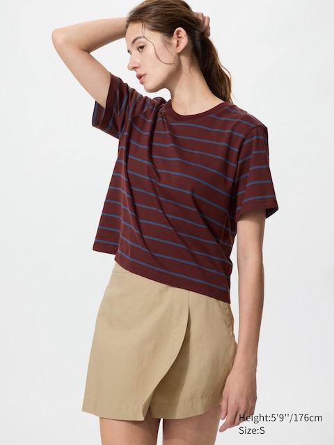 Uniqlo - Jupe-Short En Lin Mélangé - Beige - Xxs