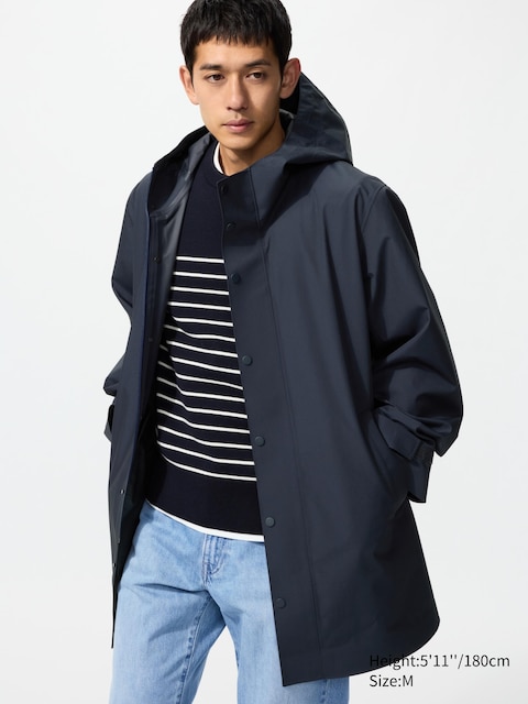 Uniqlo - Blocktech Abrigo - M Azul Marino Hombre