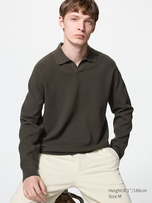 Washable Milano Ribbed Skipper Polo Jumper