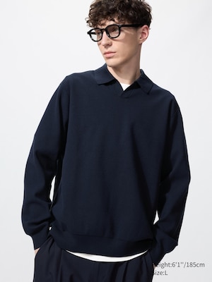 Washable Milano Ribbed Skipper Polo Jumper