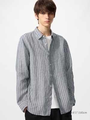 100% Premium Linen Shirt (Striped)