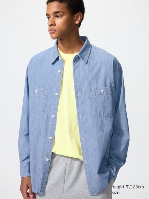 Uniqlo - Surchemise (Chambray) - Bleu - Xs