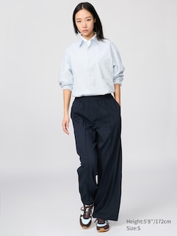 Broadcloth Oversized Shirt (Regular Collar, Striped)