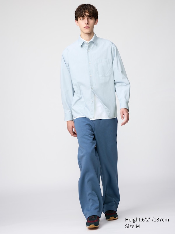 Broadcloth Oversized Shirt (Regular Collar, Striped)