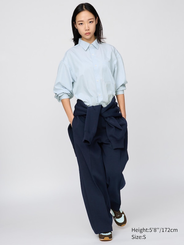 Broadcloth Oversized Shirt (Regular Collar, Striped)