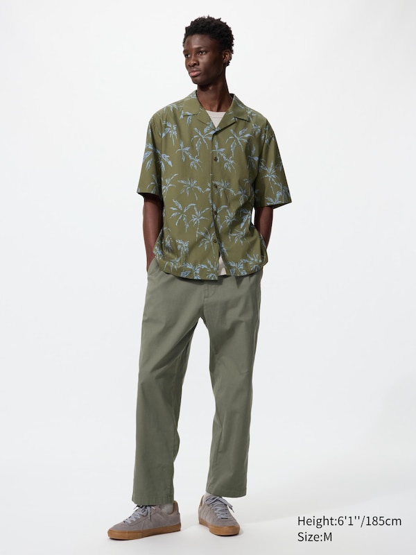 Open Collar Shirt (Short Sleeve, Printed)